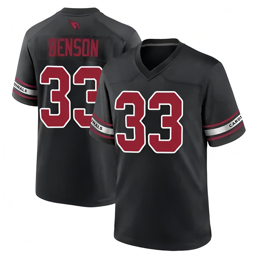 tocy A.Cardinals #33 Trey Benson Player Black Home Game Stitched Jerseys