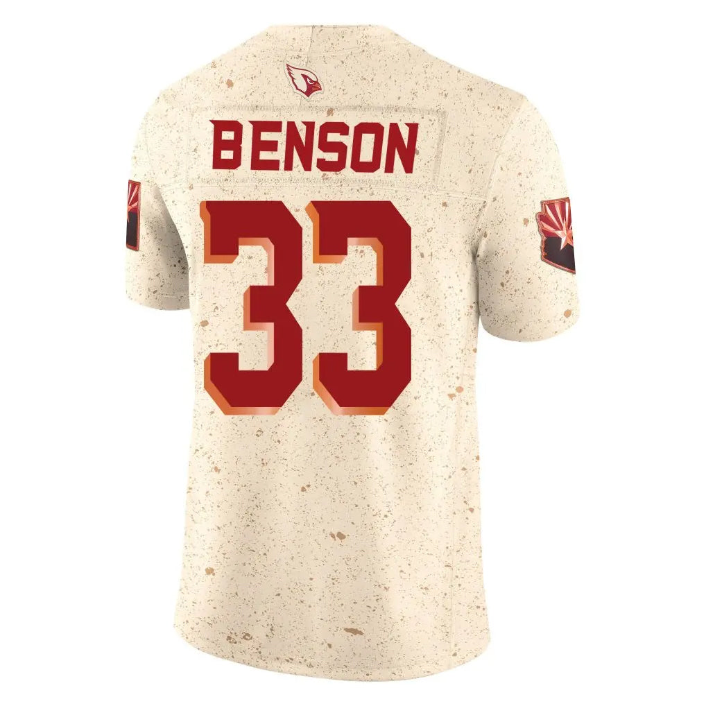 tocy A.Cardinals #33 Trey Benson Player Cream Rivalries Collection Vapor Limited Home Game Stitched Jerseys