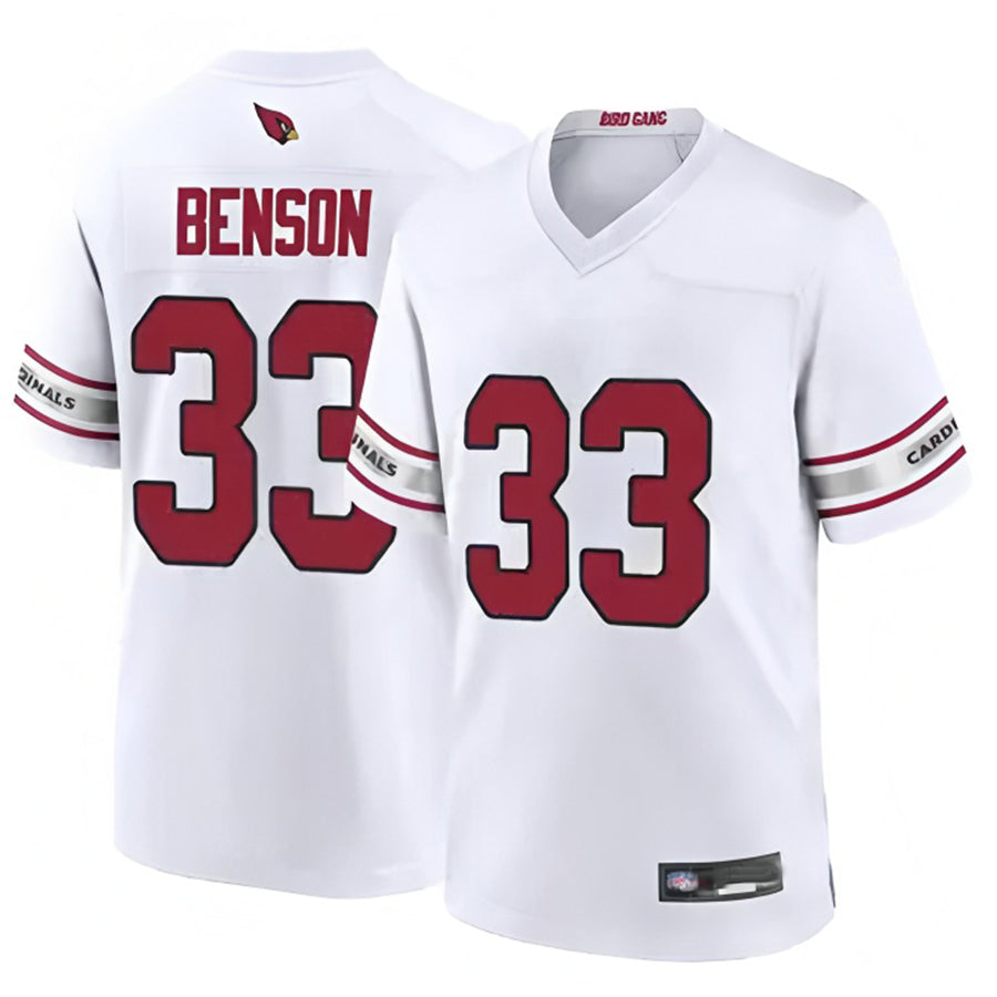tocy A.Cardinals #33 Trey Benson Player White Game Home Stitched Jerseys
