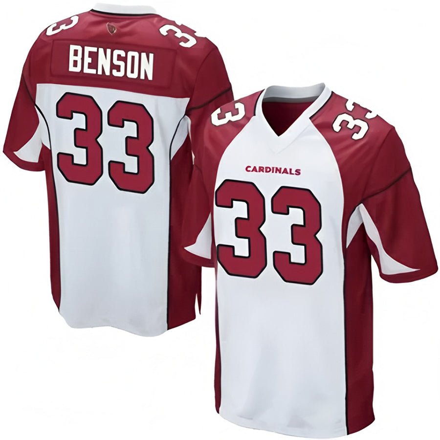 tocy A.Cardinals #33 Trey Benson Player White Home Game Stitched Jerseys