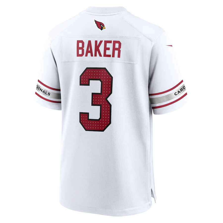 tocy A.Cardinals #3 Budda Baker Player White Game Road Stitched Jerseys