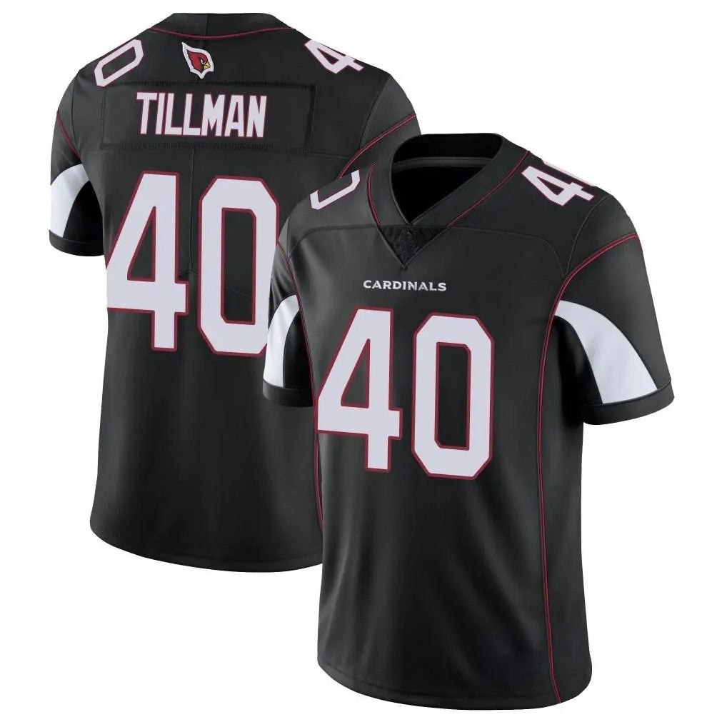tocy A.Cardinals #40 Pat Tillman Player Black Vapor Limited Home Game Stitched Jerseys