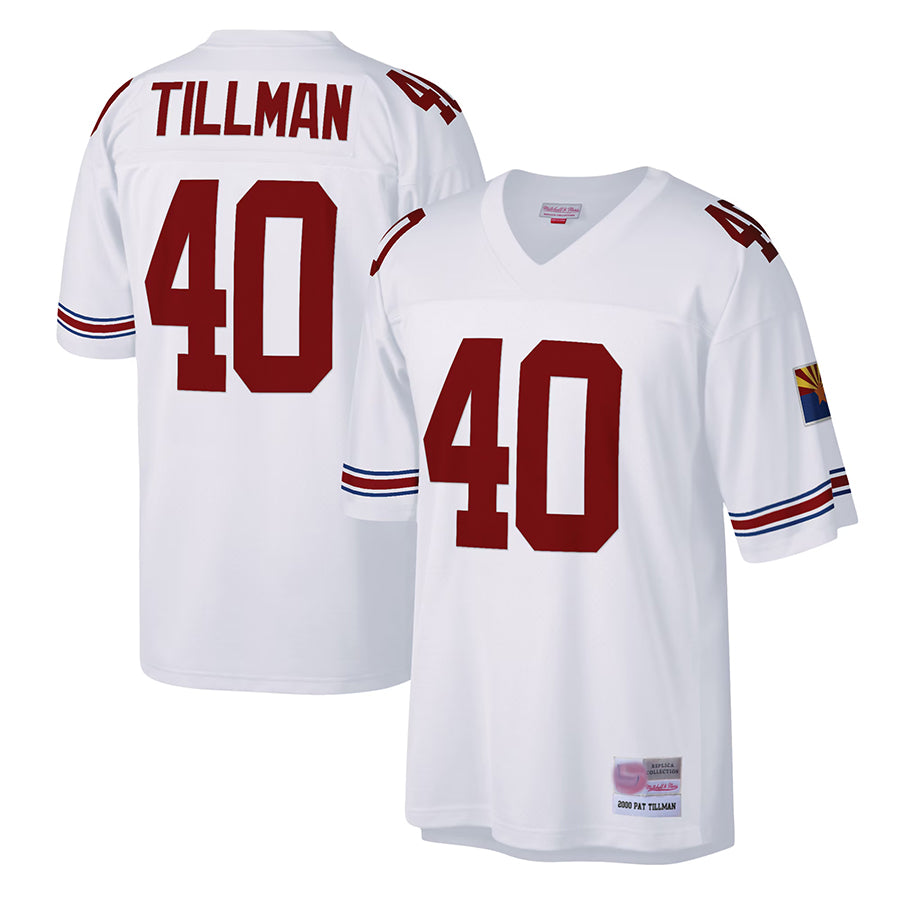 tocy A.Cardinals #40 Pat Tillman Player Mitchell & Ness White Legacy Replica Stitched Jerseys