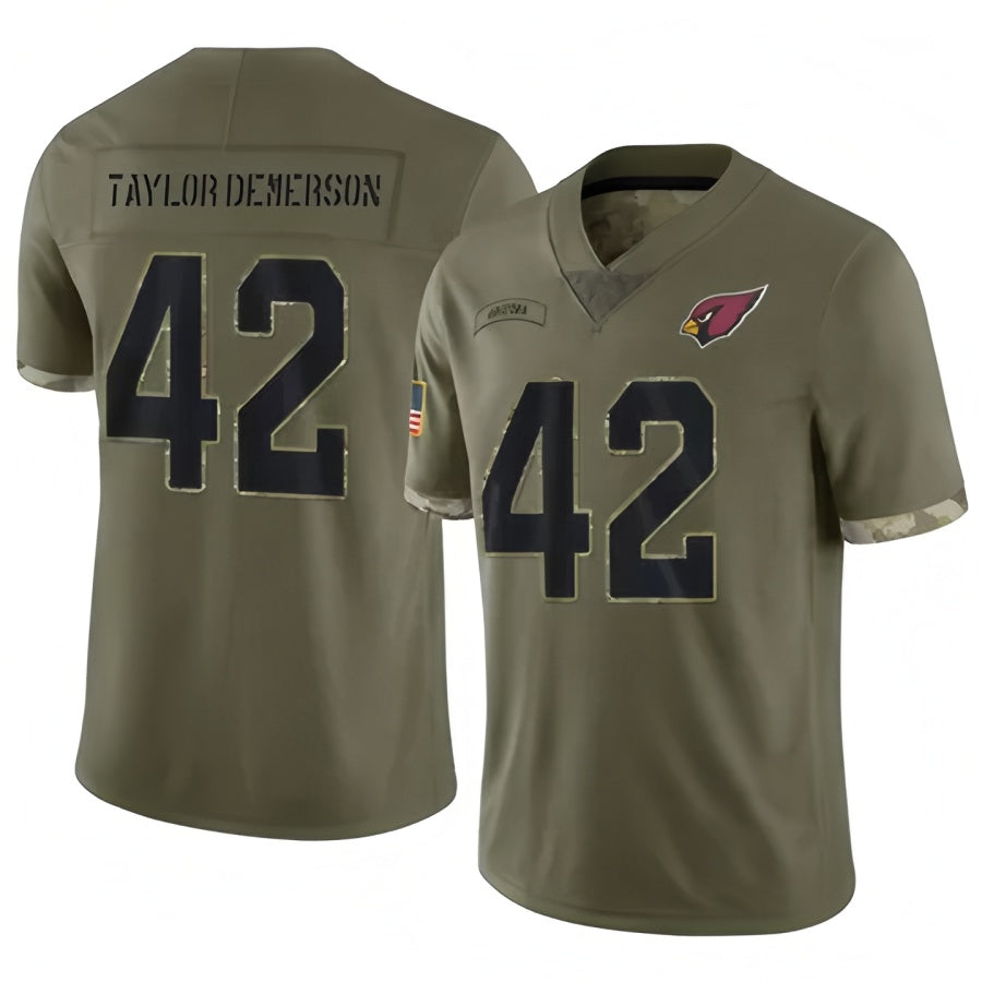 tocy A.Cardinals #42 Dadrion Taylor-Demerson Player Olive Salute To Service Stitched Jerseys