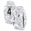 tocy A.Cardinals #4 Jeremiyah Love Player Arctic Camo Salute to Service Hoodies Football Jerseys