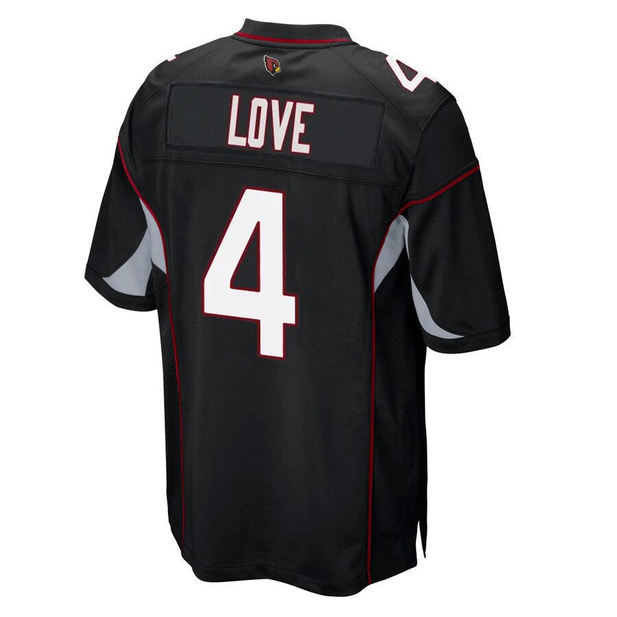 tocy A.Cardinals #4 Jeremiyah Love Player Black Alternate Game Stitched Jerseys