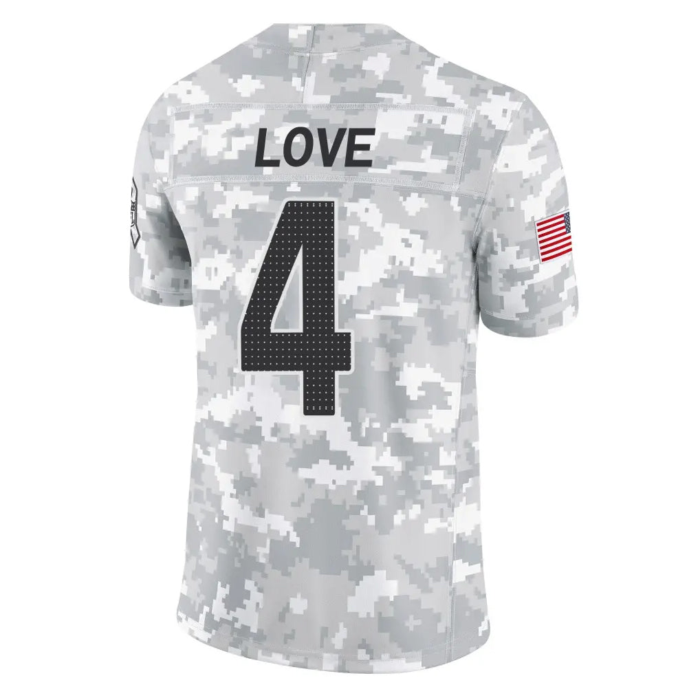 tocy A.Cardinals #4 Jeremiyah Love Player Camo Salute to Service Limited Home Stitched Jerseys
