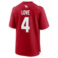 tocy A.Cardinals #4 Jeremiyah Love Player Cardinal Limited Home Game Stitched Jerseys