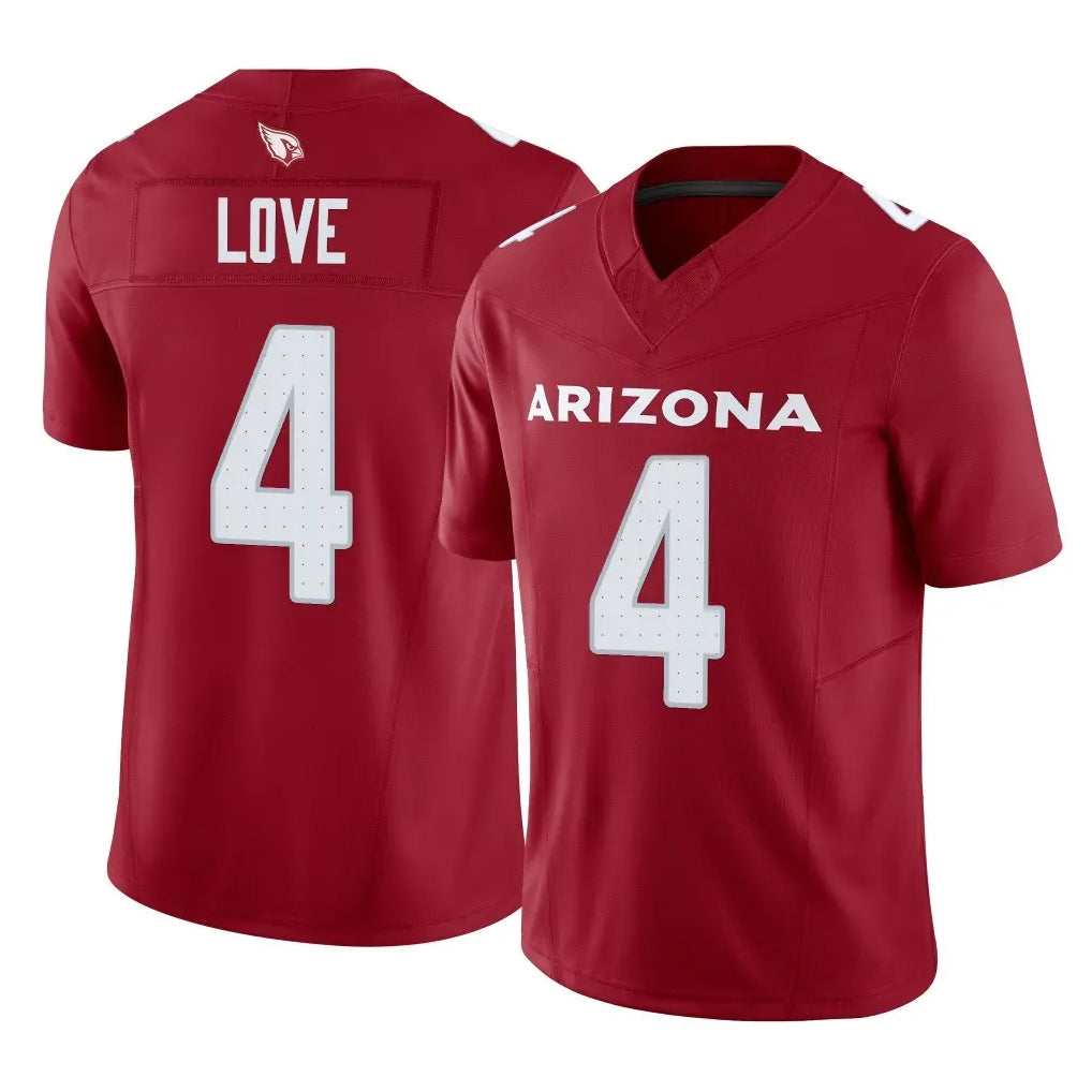 tocy A.Cardinals #4 Jeremiyah Love Player Cardinal Vapor F.U.S.E. Limited Home Game Stitched Jerseys