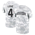 tocy A.Cardinals #4 Jeremiyah Love Player Salute to Service Hoodies & T-Shirts Football Jerseys