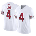 tocy A.Cardinals #4 Jeremiyah Love Player White Vapor F.U.S.E. Limited Home Game Stitched Jerseys