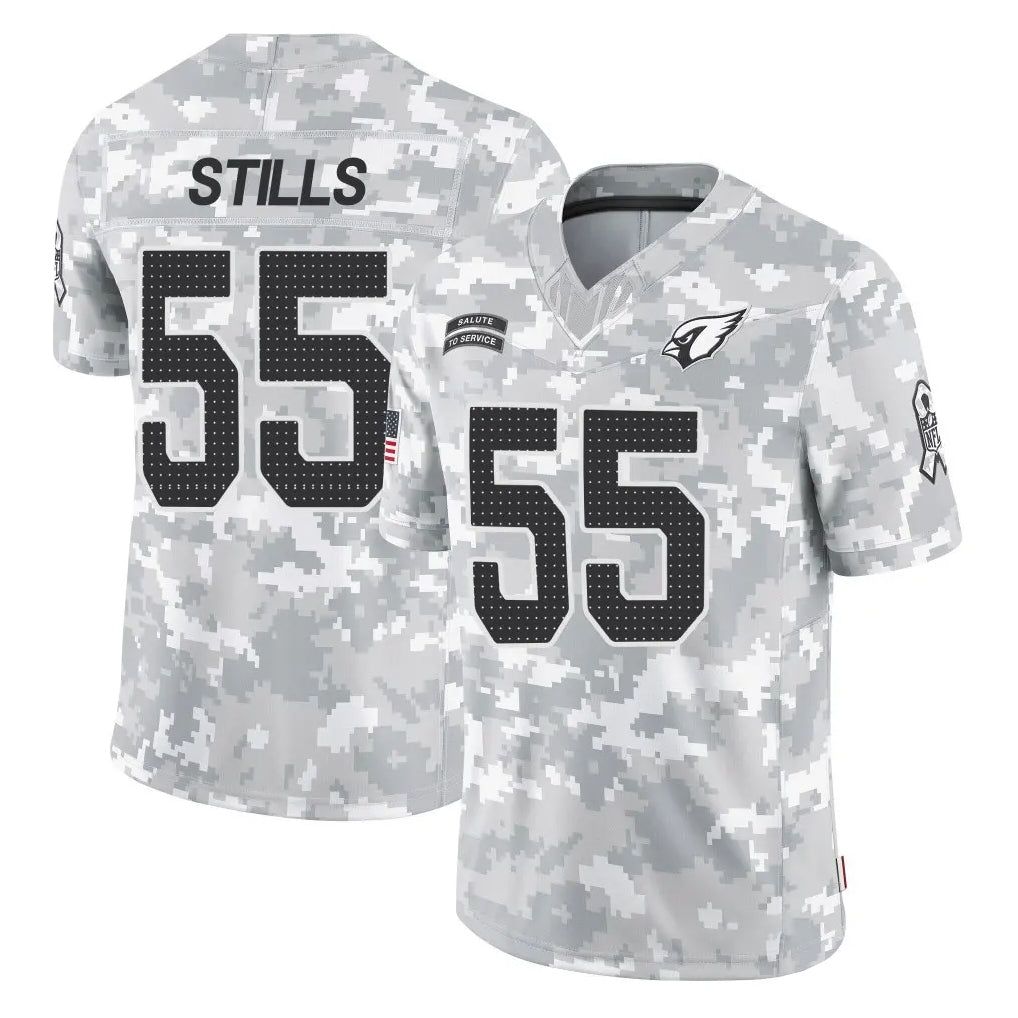 tocy A.Cardinals #55 Dante Stills Player Camo Salute to Service Limited Home Stitched Jerseys