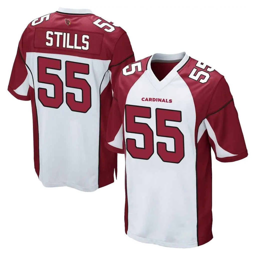 tocy A.Cardinals #55 Dante Stills Player White Cardinal Home Game Stitched Jerseys