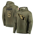 tocy A.Cardinals #6 James Conner Player Olive Salute to Service Limited Hoodie Stitched Jerseys