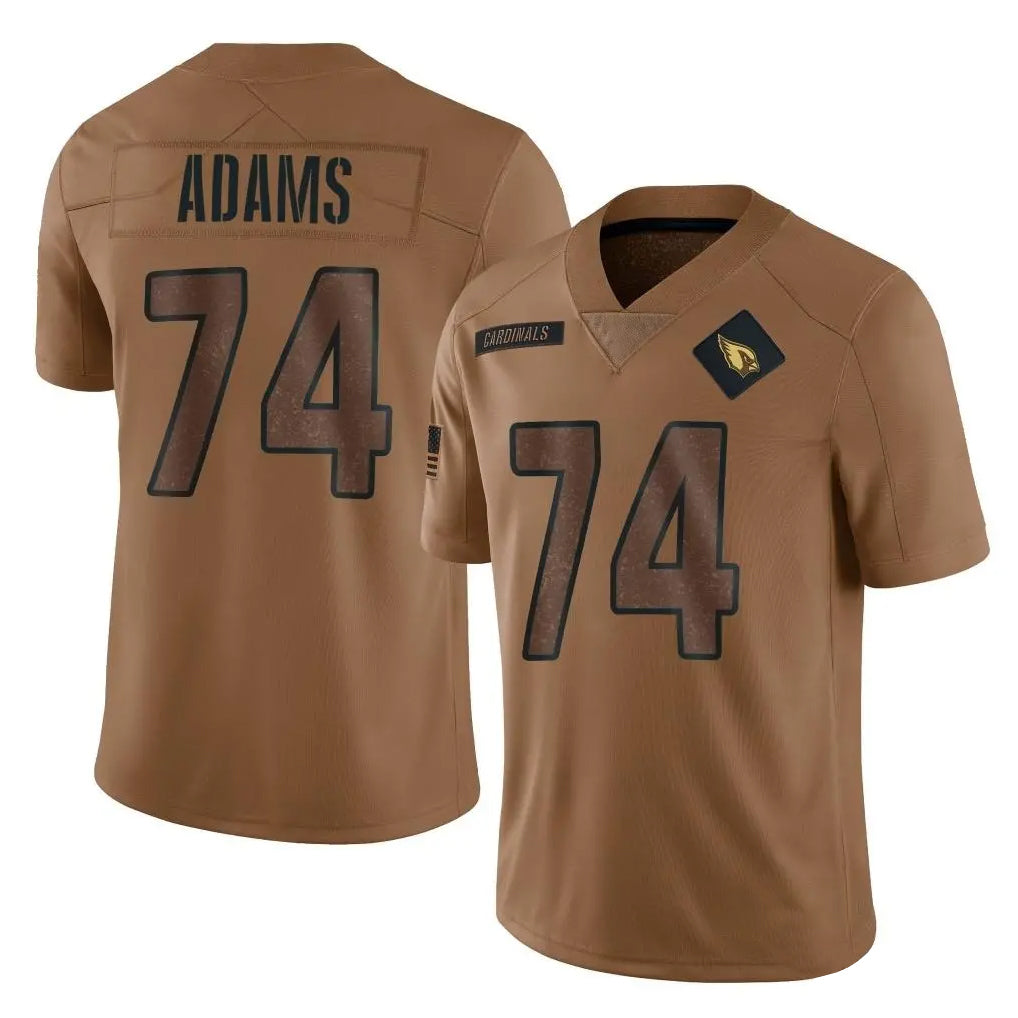 tocy A.Cardinals #74 Isaiah Adams Player Brown Limited Salute To Service Game Stitched Jerseys