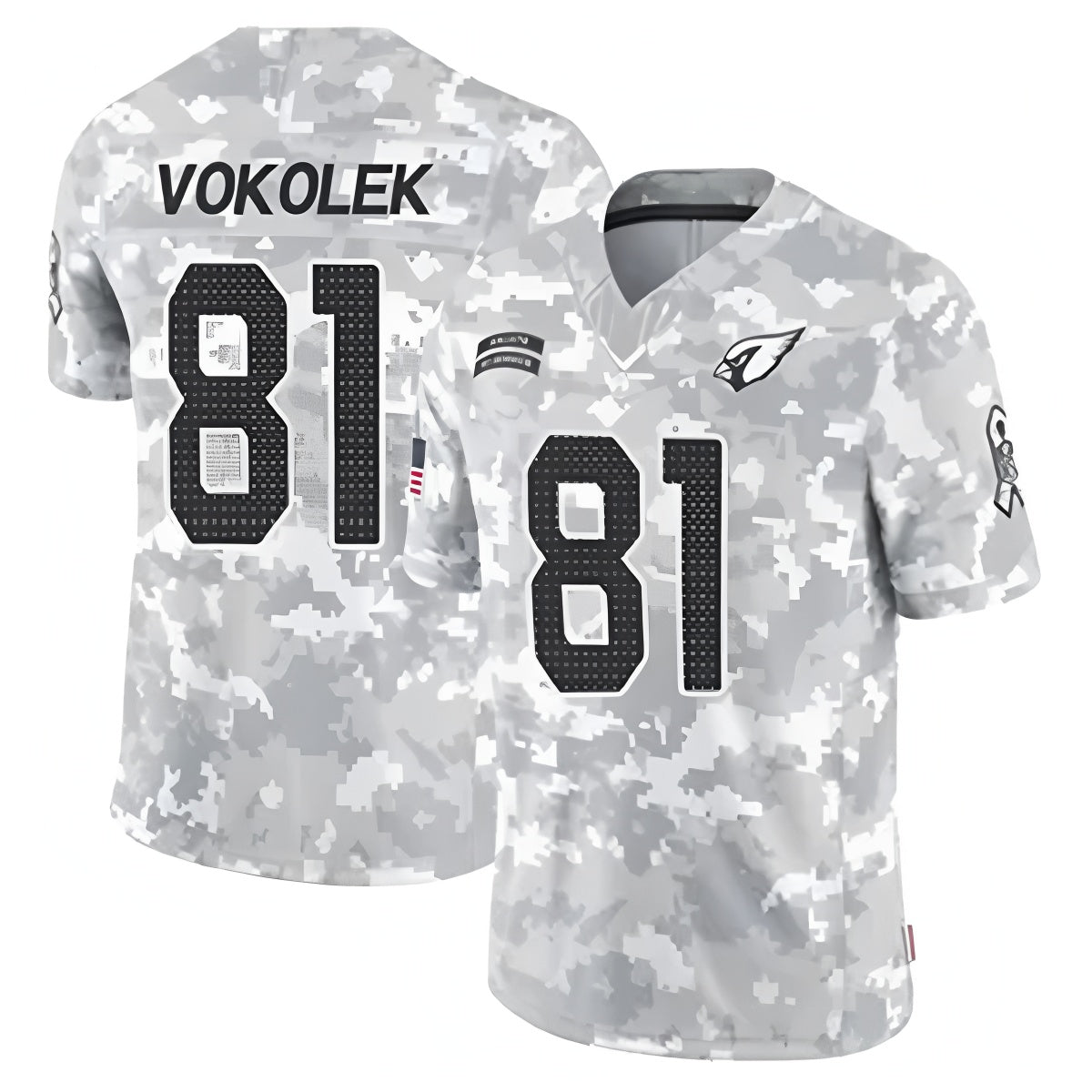 tocy A.Cardinals #81 Travis Vokolek Player Camo Salute to Service Limited Stitched Stitched Jerseys