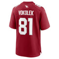 tocy A.Cardinals #81 Travis Vokolek Player Cardinal Home Game Stitched Jerseys