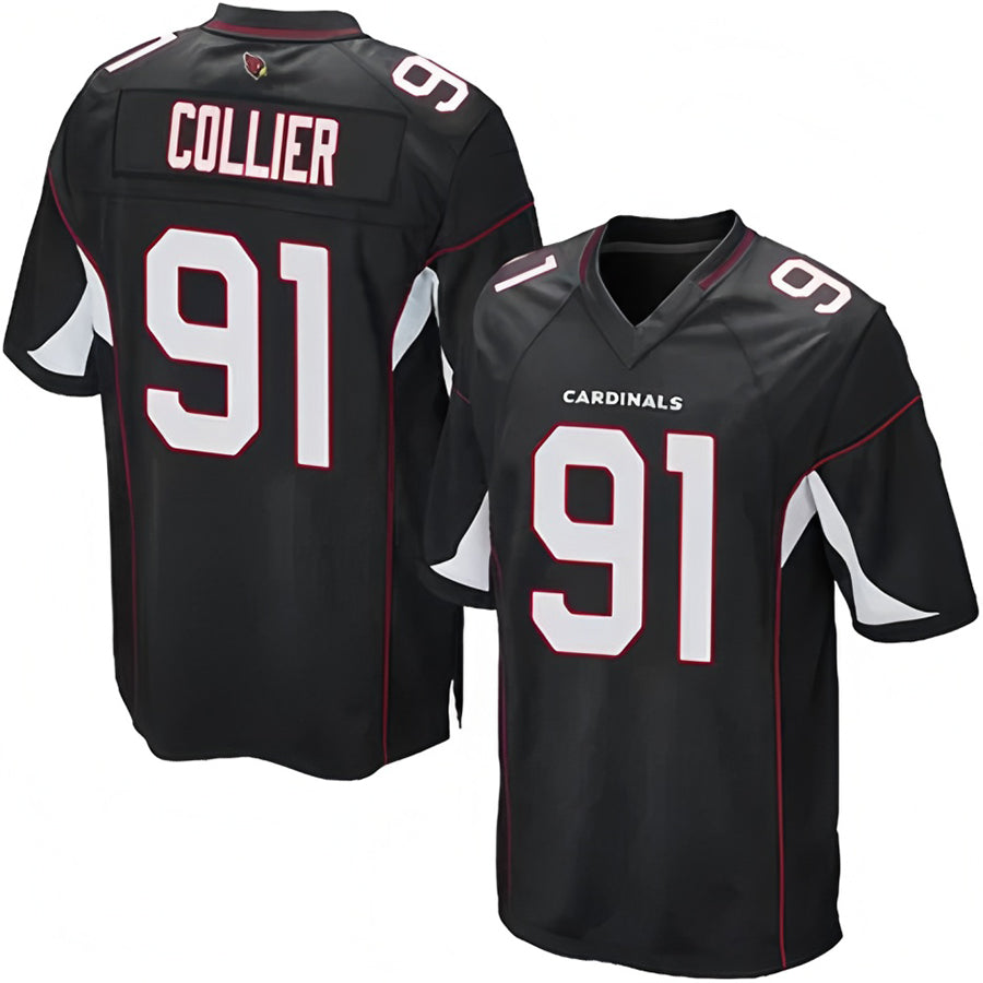 tocy A.Cardinals #91 L.J. Collier Player Black Game Stitched Jerseys