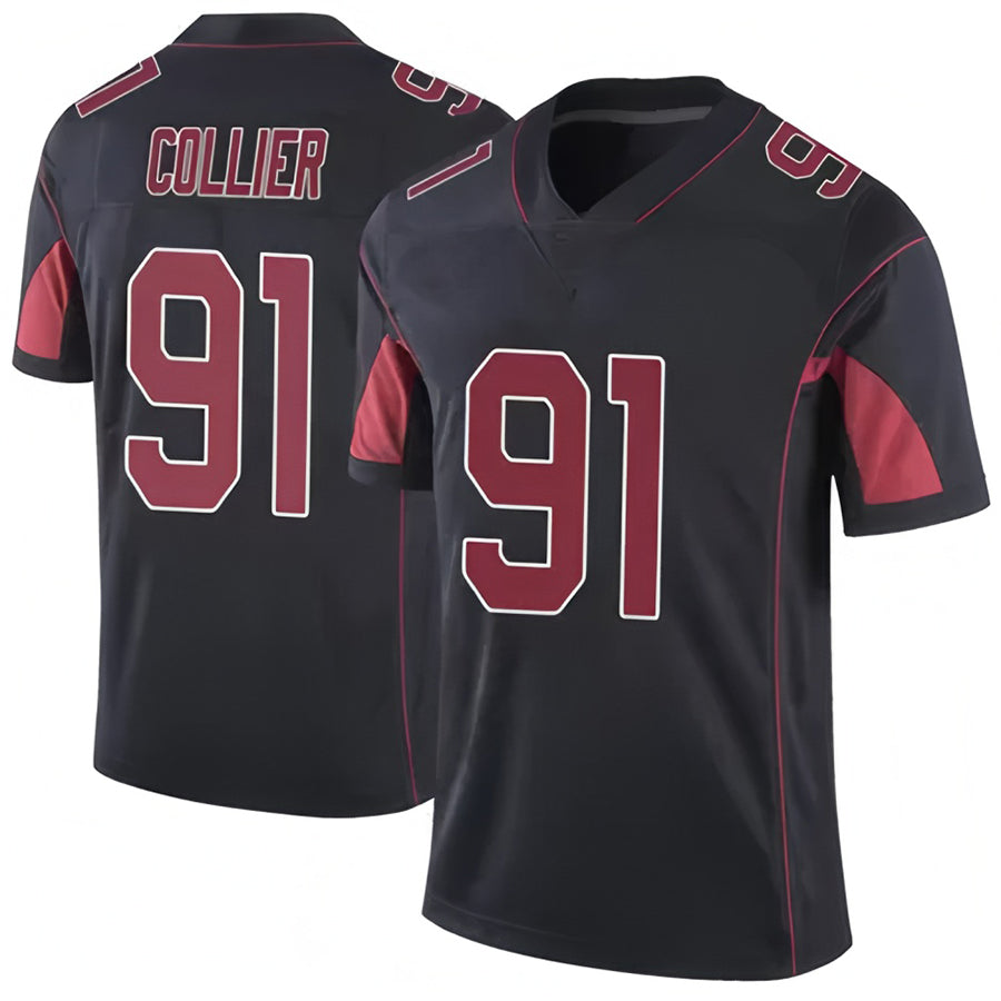 tocy A.Cardinals #91 L.J. Collier Player Black Vapor Limited Elite Stitched Jerseys
