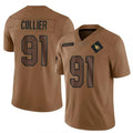 tocy A.Cardinals #91 L.J. Collier Player Brown Salute To Service Limited Stitched Jerseys