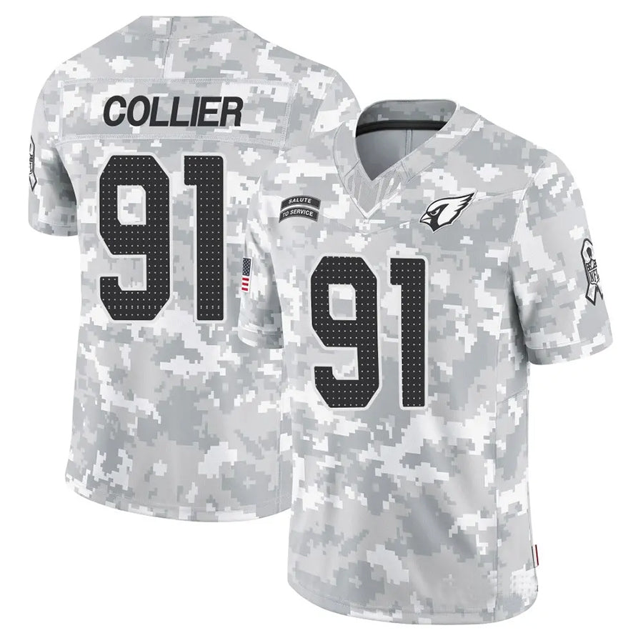 tocy A.Cardinals #91 L.J. Collier Player Camo Salute to Service Limited Stitched Jerseys