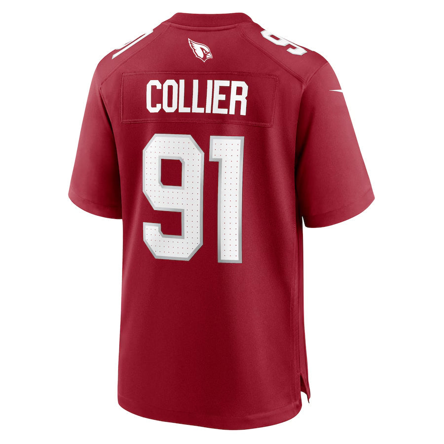 tocy A.Cardinals #91 L.J. Collier Player Cardinal Game Home Stitched Jerseys