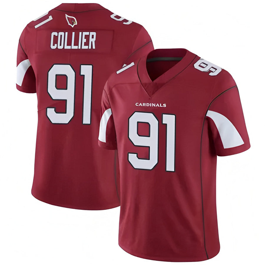 tocy A.Cardinals #91 L.J. Collier Player Cardinal Vapor Untouchable Limited Stitched Jerseys
