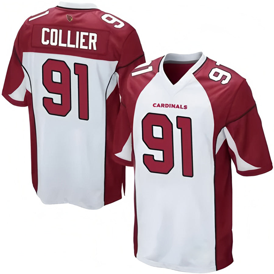 tocy A.Cardinals #91 L.J. Collier Player White Game Stitched Jerseys