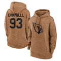 tocy A.Cardinals #93 Calais Campbell Player Brown Salute To Service Limited Hoodies  Stitched Jerseys