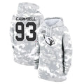 tocy A.Cardinals #93 Calais Campbell Player Camo Salute to Service Hoodies Stitched Jerseys