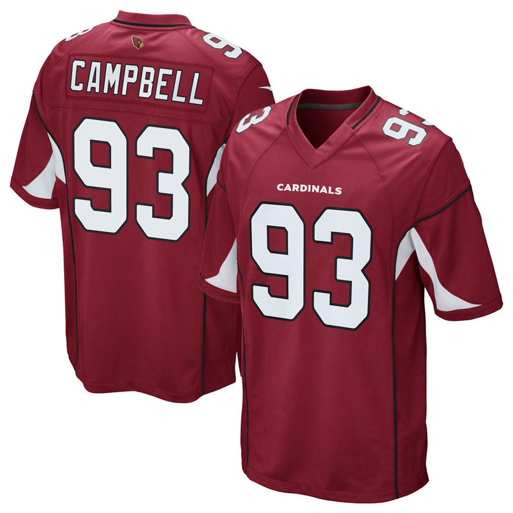 tocy A.Cardinals #93 Calais Campbell Player Cardinal Game Stitched  Jerseys