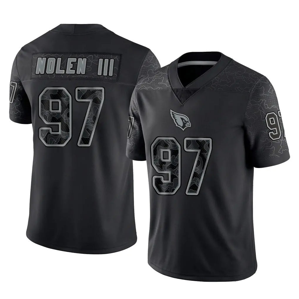 tocy A.Cardinals #97 Walter Nolen III Player Black RFLCTV Limited Home Game Stitched Jerseys
