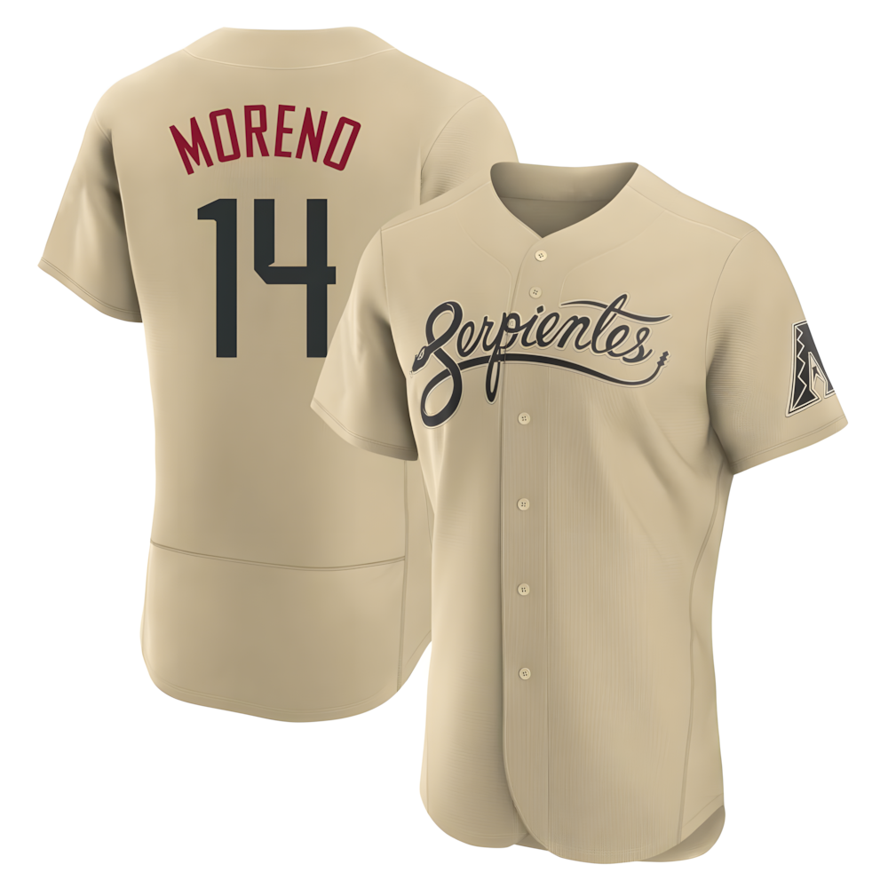 tocy A.Diamondbacks #14 Gabriel Moreno Player Gold City Connect Stitched Jerseys