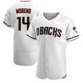 tocy A.Diamondbacks #14 Gabriel Moreno Player White Crimson Home Stitched Jerseys