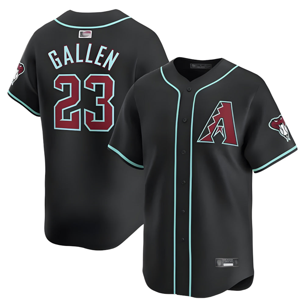 tocy A.Diamondbacks #23 Zac Gallen Player Black Replica Game Stitched Jerseys