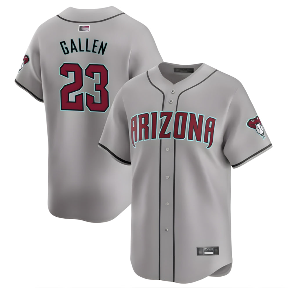tocy A.Diamondbacks #23 Zac Gallen Player Gray Replica Game Stitched Jerseys
