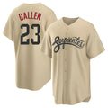 tocy A.Diamondbacks #23 Zac Gallen Player Light Brown City Connect Cool Replica Stitched Jerseys