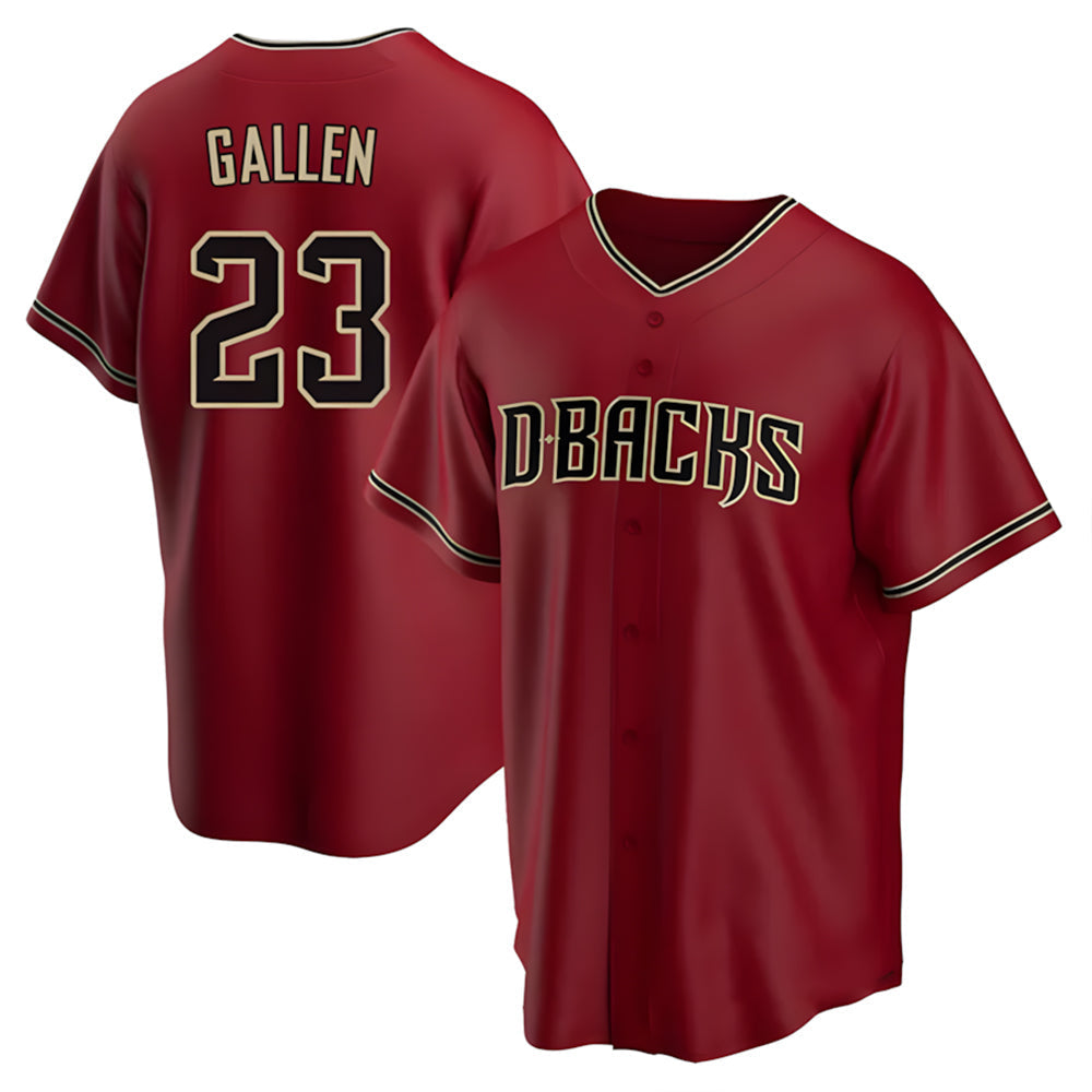 tocy A.Diamondbacks #23 Zac Gallen Player Red Replica Game Stitched Jerseys