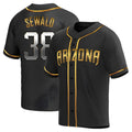 tocy A.Diamondbacks #38 Paul Sewald Player Black Golden Replica Alternate Stitched Jersey