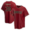 tocy A.Diamondbacks #38 Paul Sewald Player Red Alternate Replica Stitched Jersey