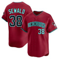 tocy A.Diamondbacks #38 Paul Sewald Player Red Limited Alternate Stitched Jersey
