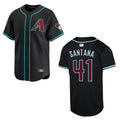 tocy A.Diamondbacks #41 Carlos Santana Player Black Player game time Stitched Jersey