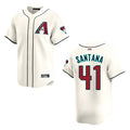 tocy A.Diamondbacks #41 Carlos Santana Player Cream game time Stitched Jersey