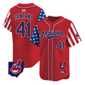 tocy A.Diamondbacks #41 Carlos Santana Player Red Independence Day Vapor Premier Limited Stitched Jersey