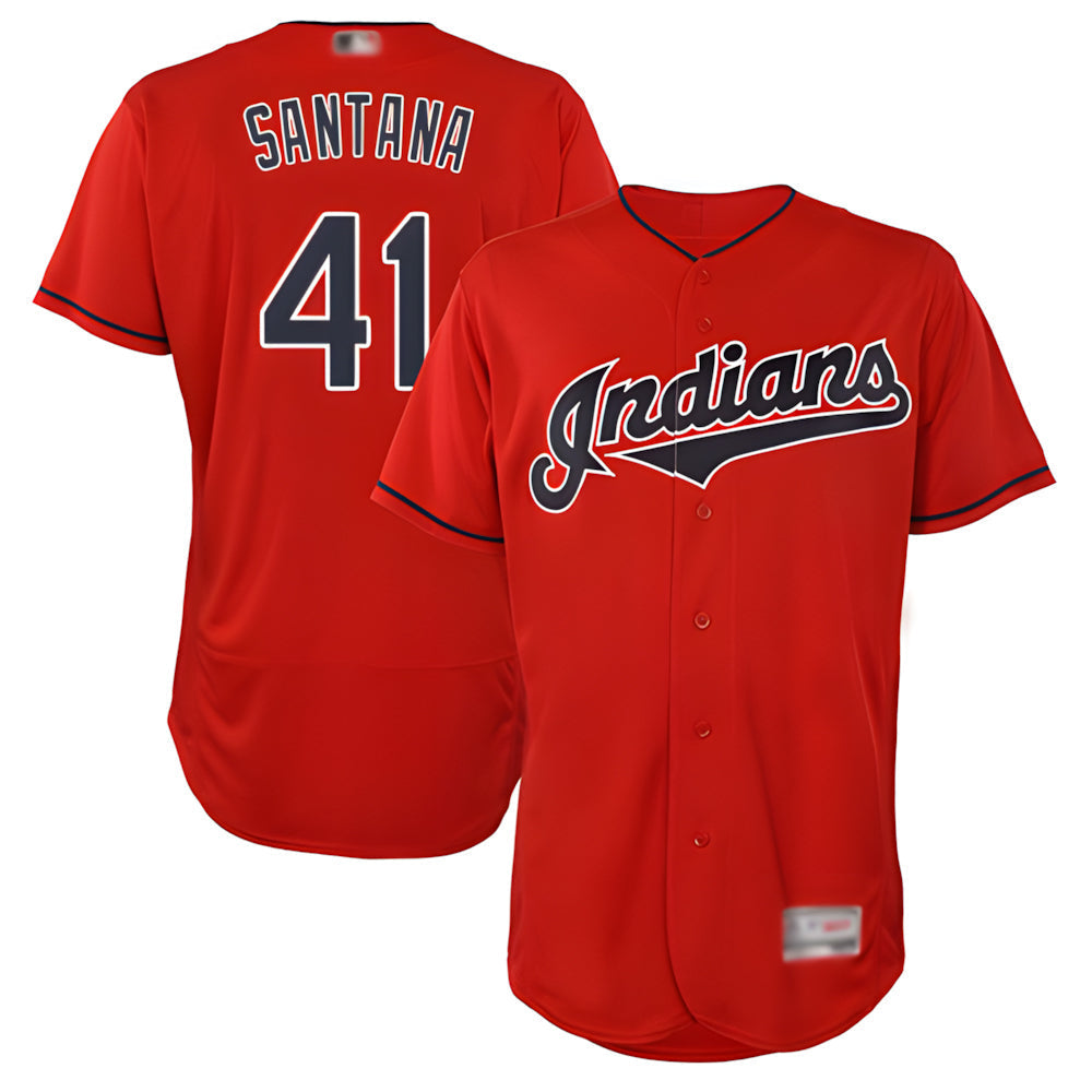 tocy A.Diamondbacks #41 Carlos Santana Player Red game time Stitched Jersey