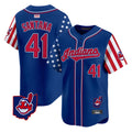 tocy A.Diamondbacks #41 Carlos Santana Player Royal Independence Day Vapor Premier Limited Stitched Jersey