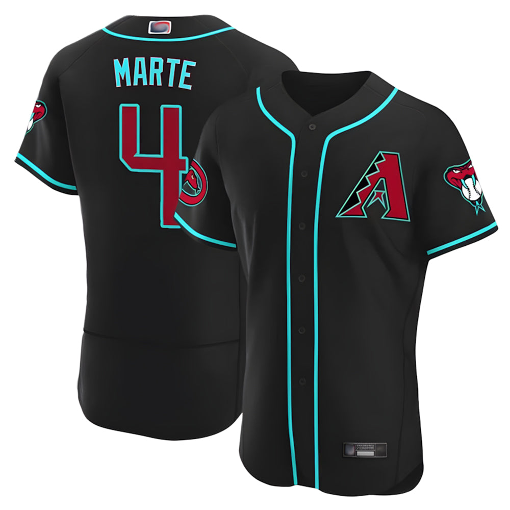 tocy A.Diamondbacks #4 Ketel Marte Player Black Limited Stitched Jerseys