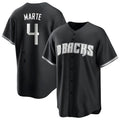 tocy A.Diamondbacks #4 Ketel Marte Player Black Pointed collar Replica Game Stitched Jerseys