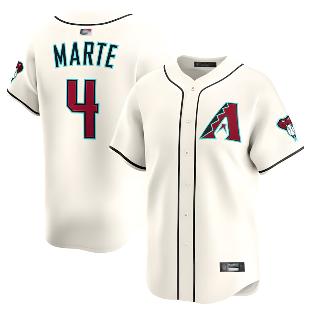 tocy A.Diamondbacks #4 Ketel Marte Player Cream Limited Stitched Jerseys
