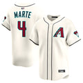 tocy A.Diamondbacks #4 Ketel Marte Player Cream Limited Stitched Jerseys